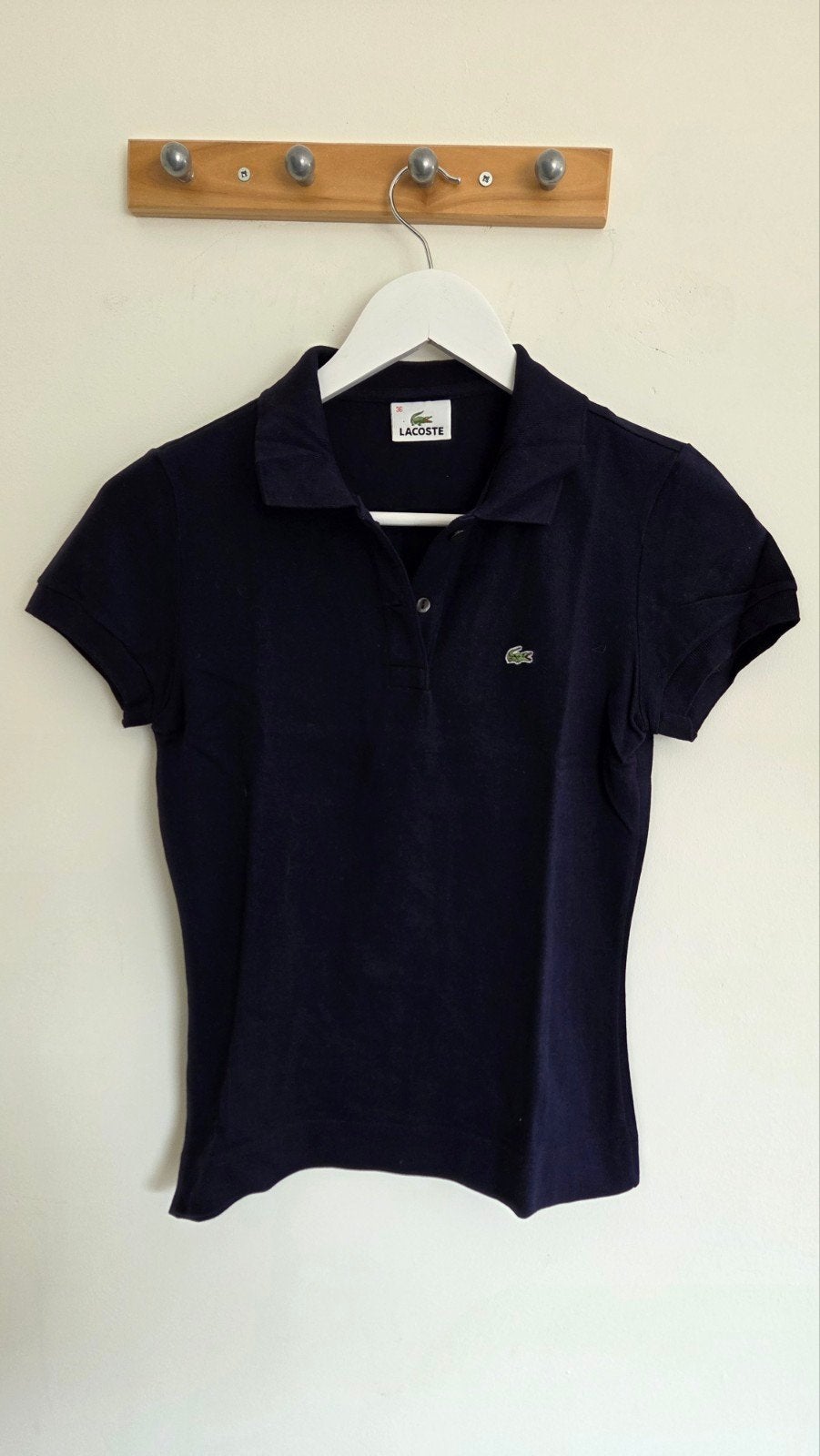 Lacoste, damespolo, maat 36, als nieuw, Blauw, Nieuw, Ophalen of Verzenden, Korte mouw