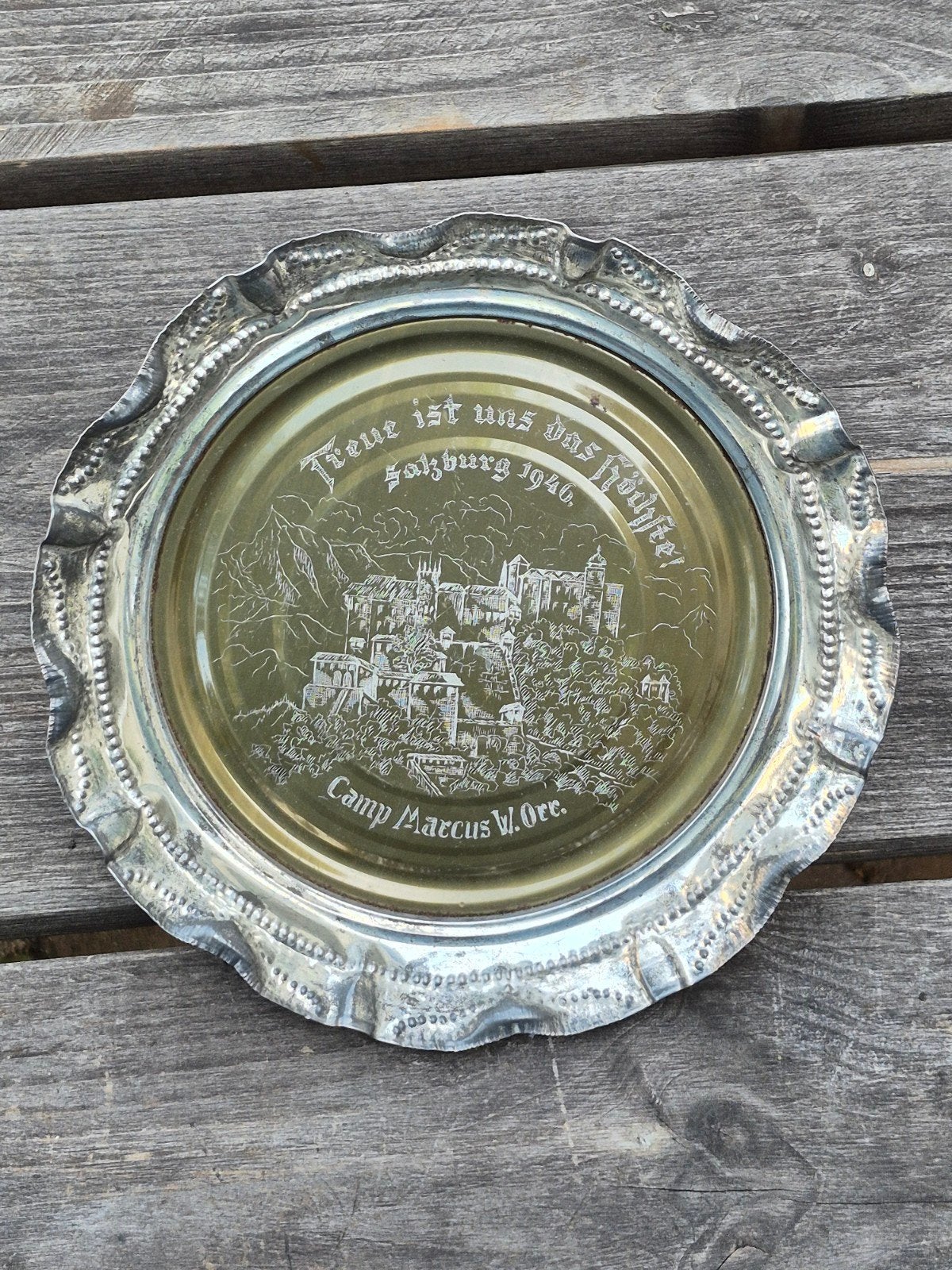 uit US blik gemaakt bord Camp W Orr (SS interneringskamp), Ophalen of Verzenden, Amerika