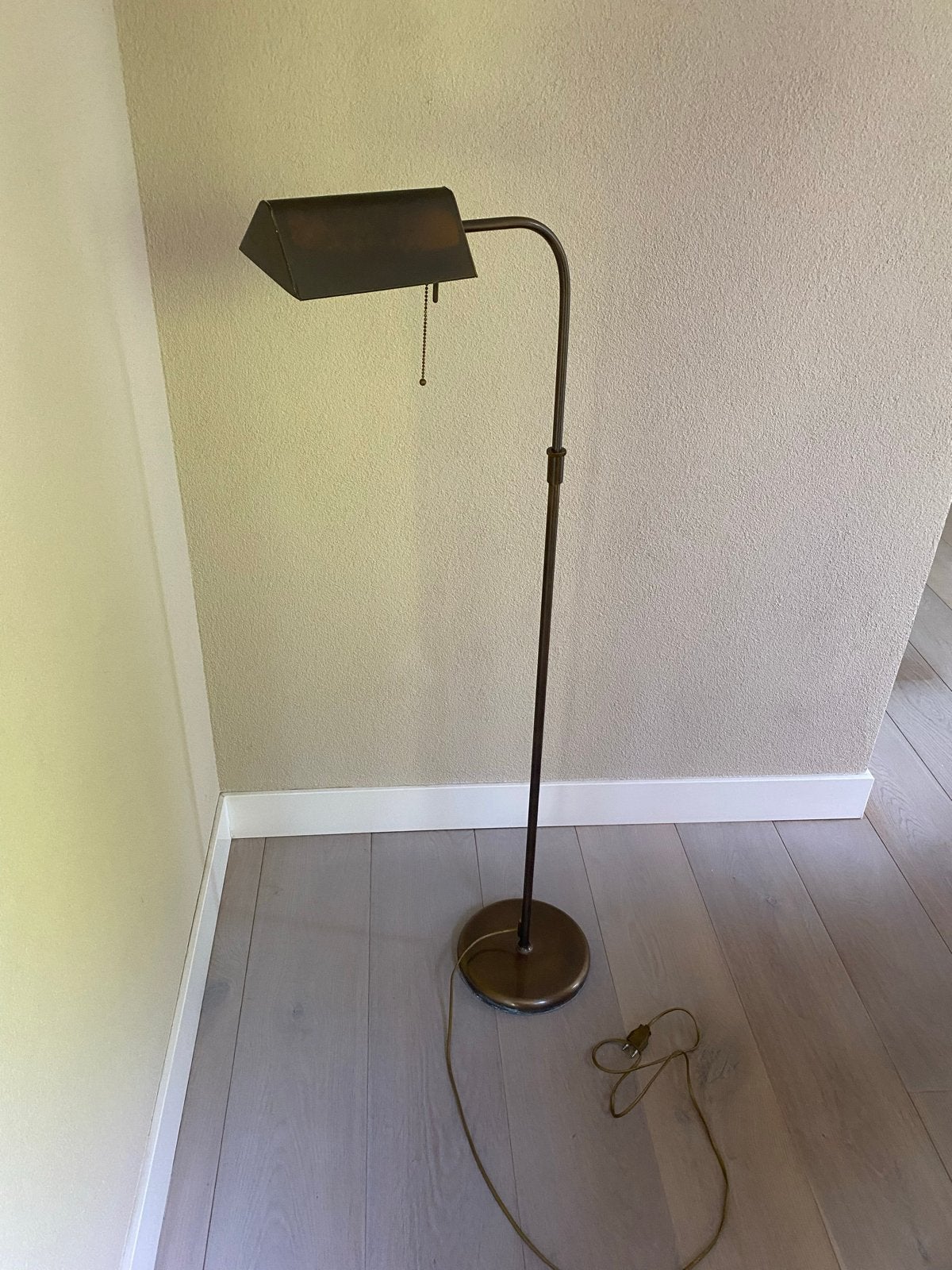 Staanlamp, Huis en Inrichting, Lampen | Vloerlampen, 100 tot 150 cm, Zo goed als nieuw, Tijdloos, Metaal