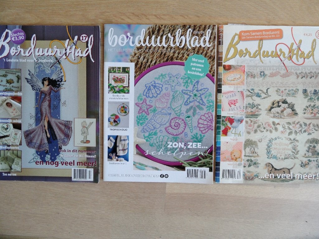 3 kruissteek borduurbladen zie foto's, Hobby en Vrije tijd, Ophalen of Verzenden, Nieuw, Handborduren, Patroon