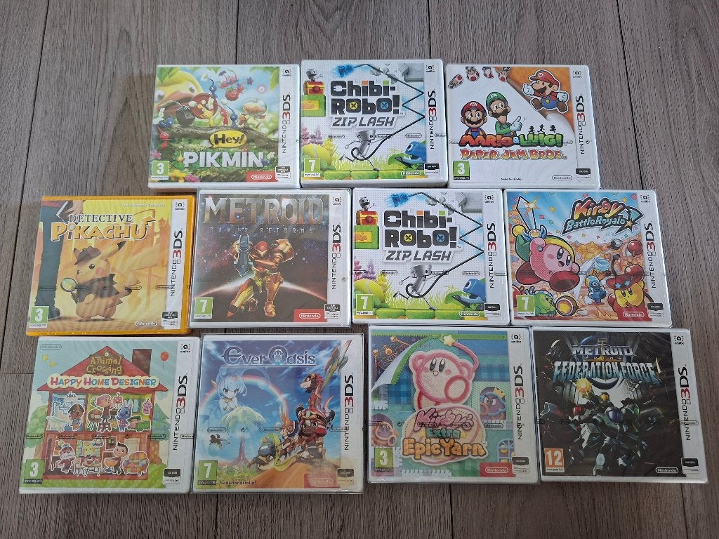 3DS spellen - Sealed - o.a. Metroid, Kirby, Pikmin, Avontuur en Actie, 1 speler, Ophalen of Verzenden, Zo goed als nieuw