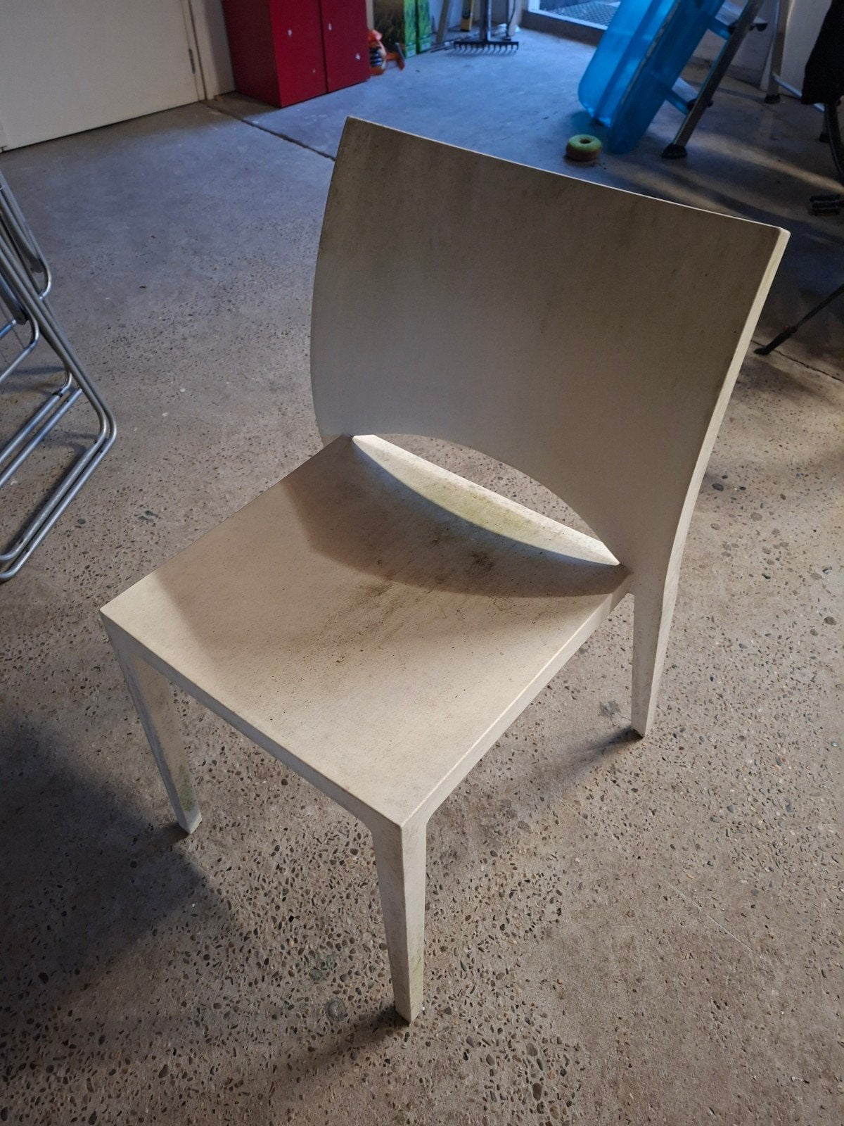 5 leuke witte tuinstoelen, Tuin en Terras, Tuinstoelen, Ophalen of Verzenden, Gebruikt, Plastic