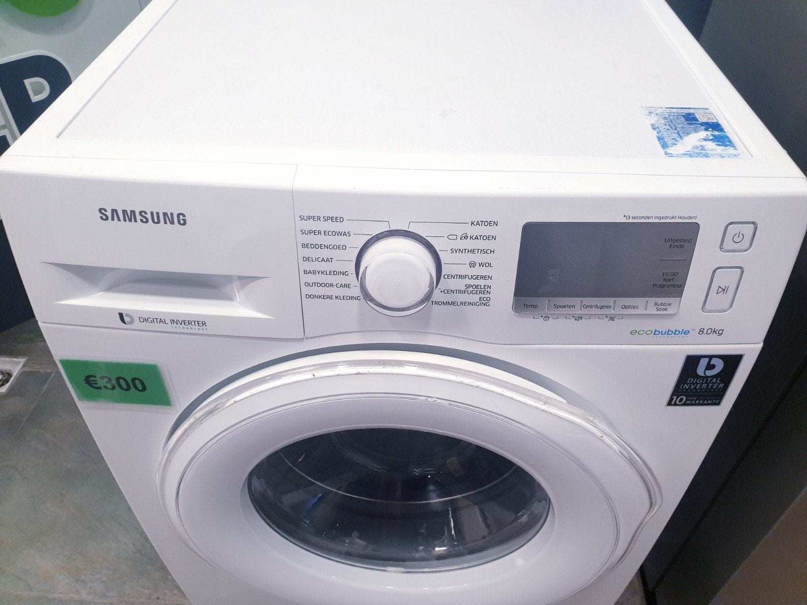 wasmachine samsung 8kg Eco Bubble INC GARANTIE, Witgoed en Apparatuur, Wasmachines, Ophalen, 1200 tot 1600 toeren, 8 tot 10 kg