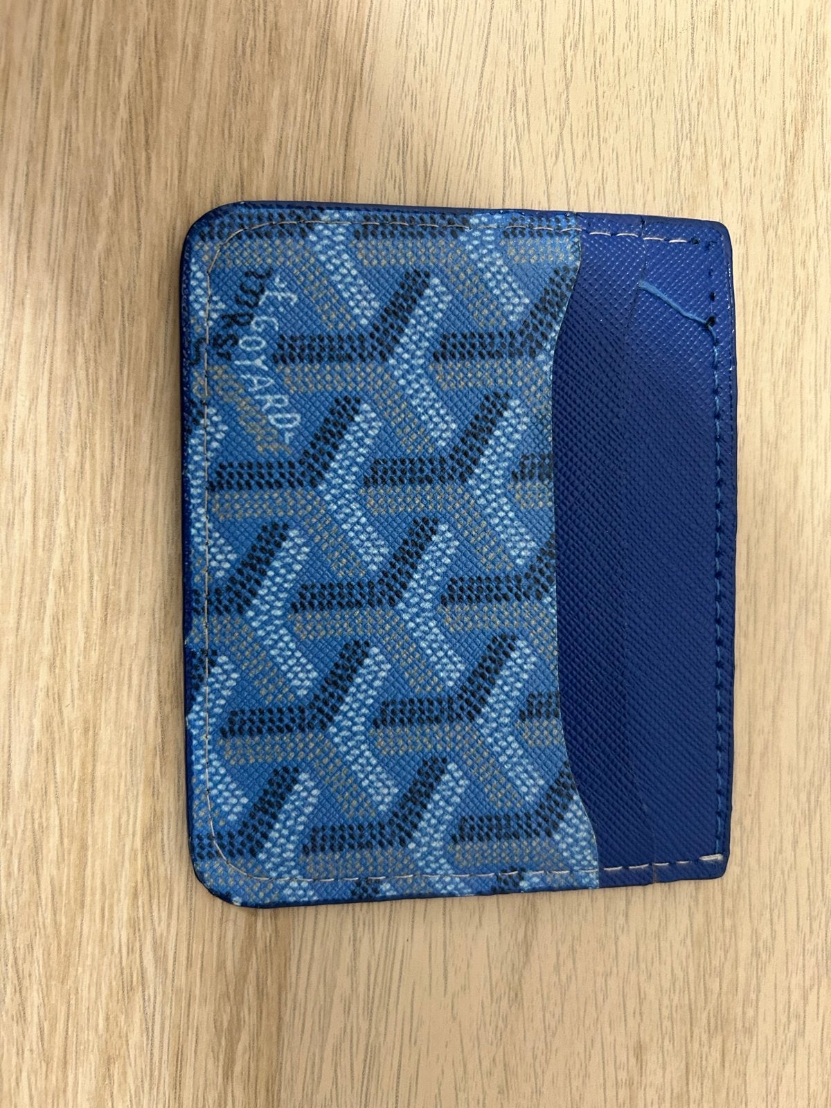 Goyard Kaarthouder Blauw NIET ECHT!, Sieraden, Tassen en Uiterlijk, Portemonnees, Ophalen of Verzenden, Gebruikt, Blauw, Overige merken
