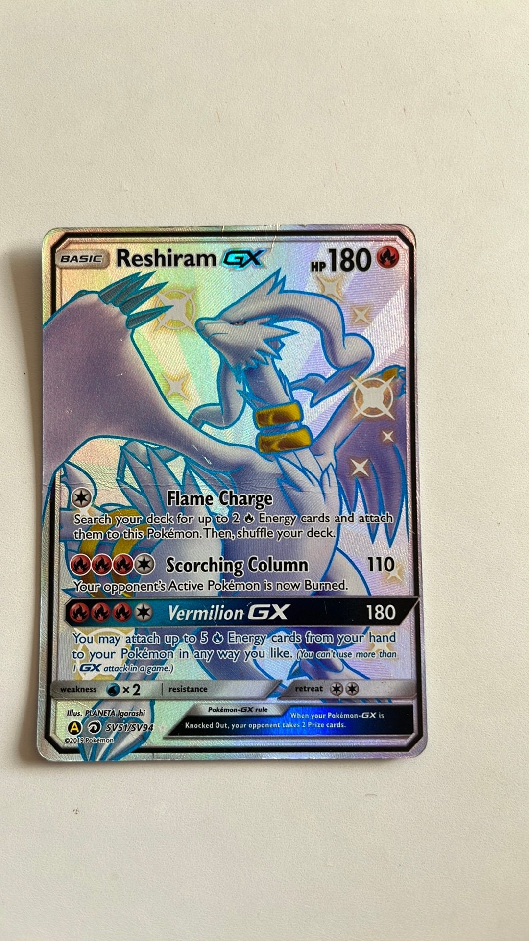 Pokemon kaart Reshiram, Ophalen of Verzenden, Nieuw, Losse kaart