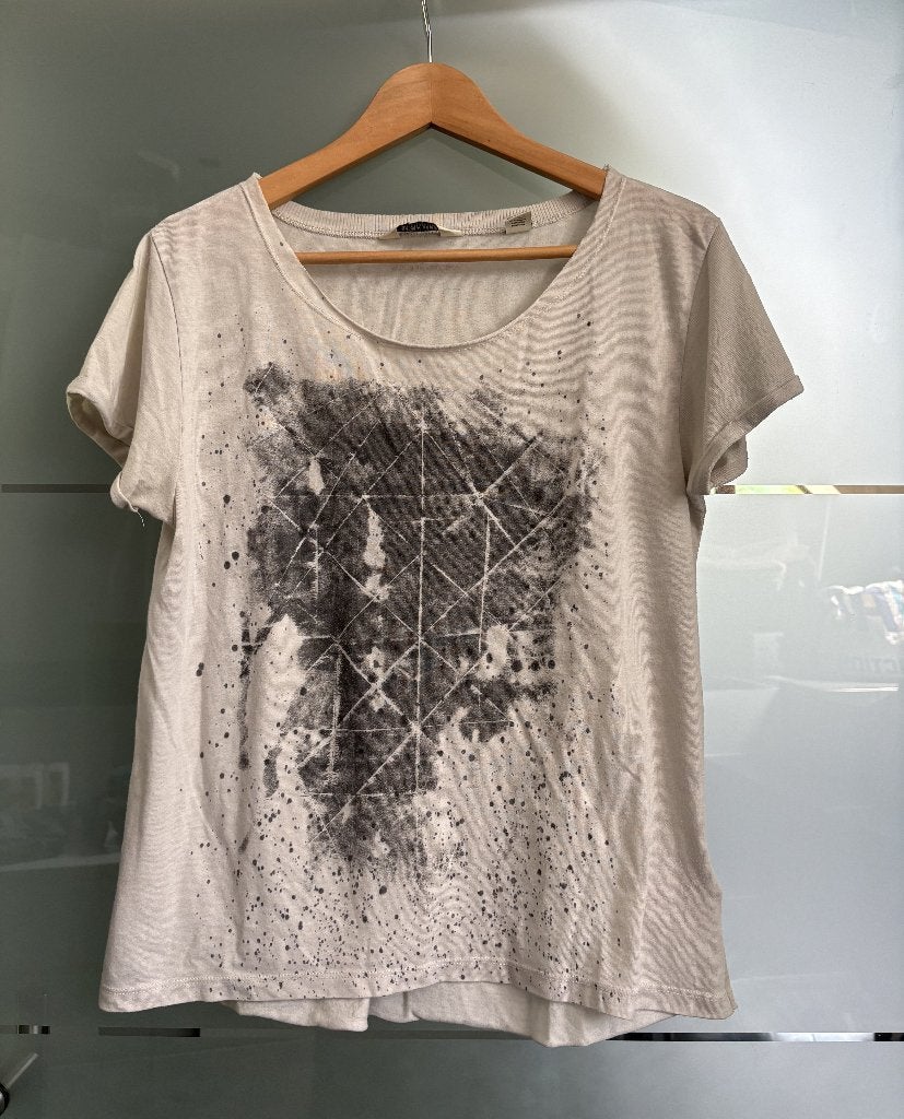 Maison Scotch - T-Shirt, Beige, Zo goed als nieuw, Korte mouw, Maat 36 (S)
