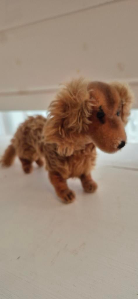 Steiff Teckel - Vintage Knuffel Hond, Antiek en Kunst, Antiek | Speelgoed, Ophalen of Verzenden