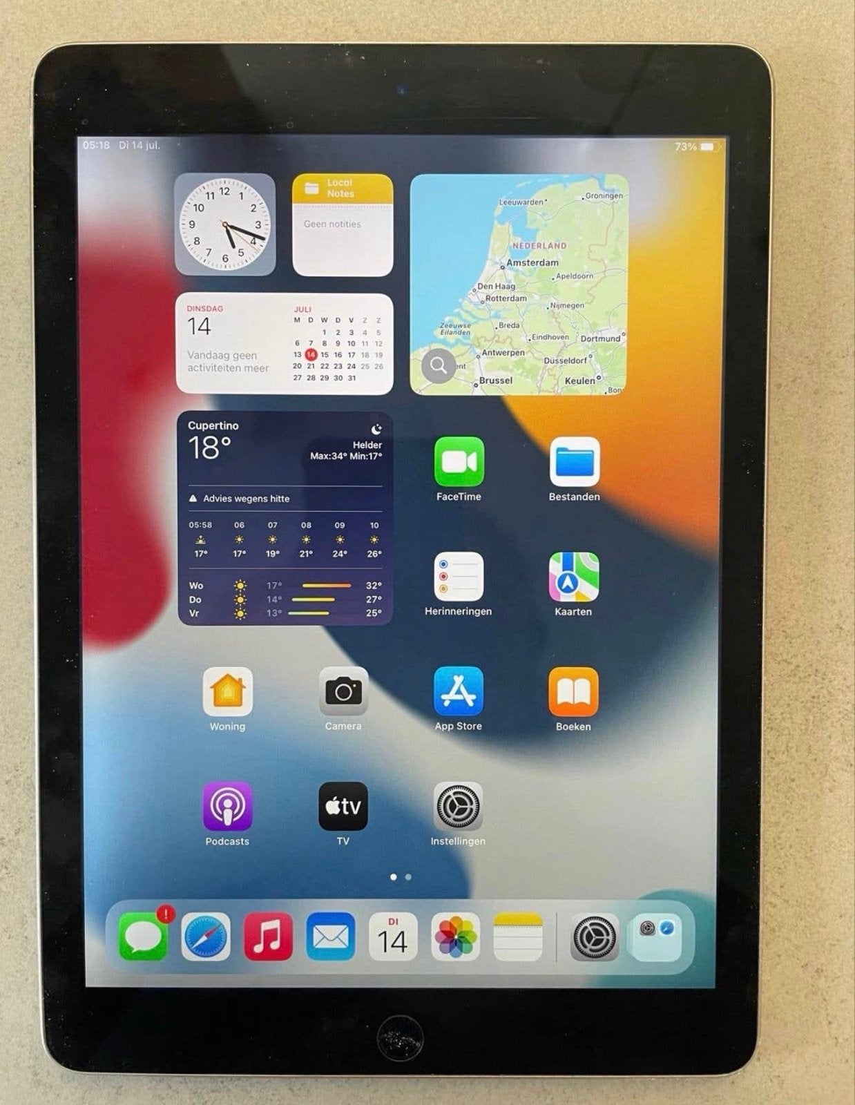 Apple iPad Air 2e generatie, Computers en Software, Apple iPads, 10 inch, Zwart, Apple iPad Air, Ophalen of Verzenden