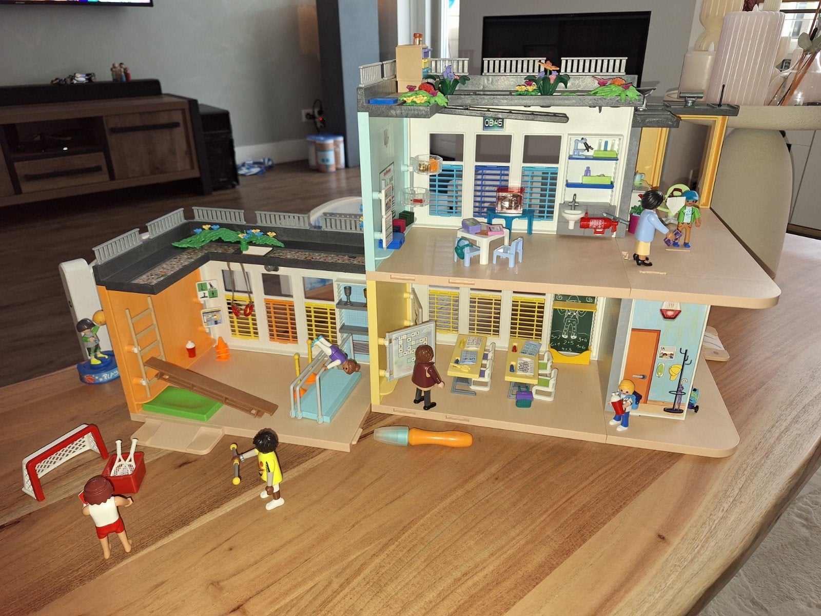Playmobil City Life Grote School en gymzaal 71327 en 71328, Kinderen en Baby's, Speelgoed | Playmobil, Ophalen of Verzenden, Zo goed als nieuw