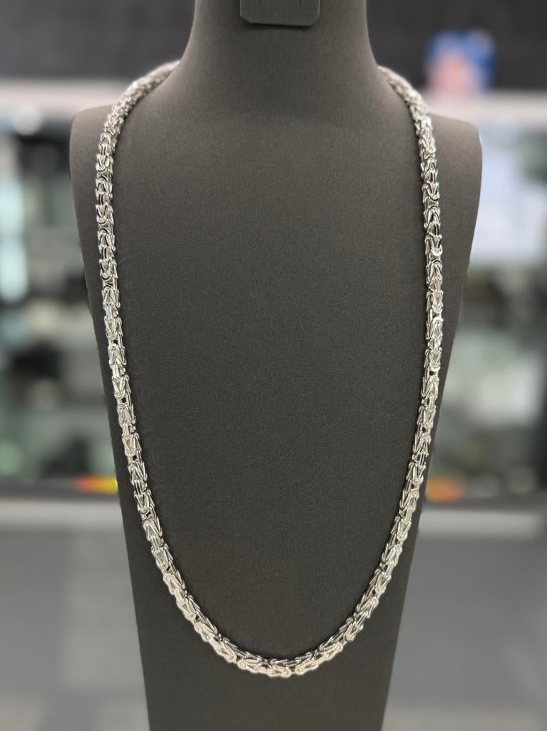 Zilver 925 - Zilveren Koningsketting - Zilver - Nieuw, Sieraden, Tassen en Uiterlijk, Kettingen, Ophalen of Verzenden, Nieuw, Goud