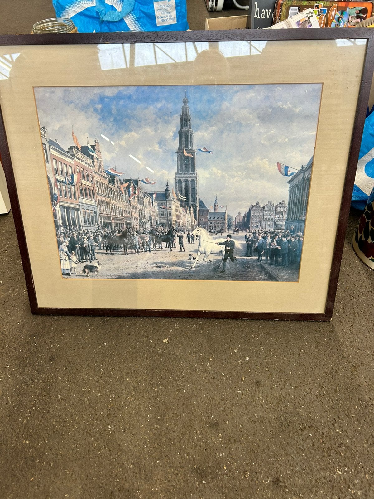 Ingelijste plaat van Bommen Berend Groningen, Ophalen