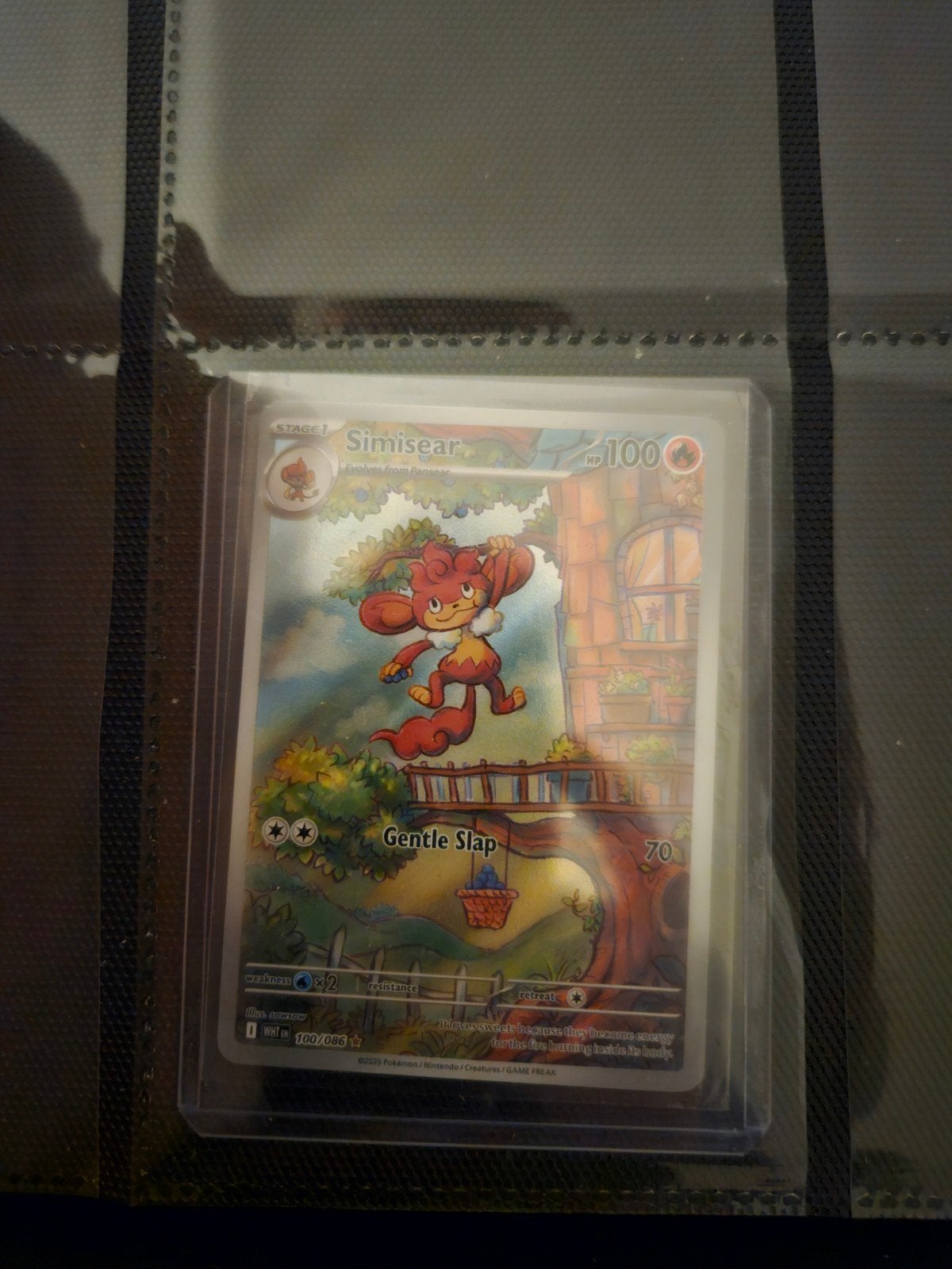 Pokemon Simisear 100/086 White Flare, Ophalen of Verzenden, Zo goed als nieuw, Losse kaart, Foil
