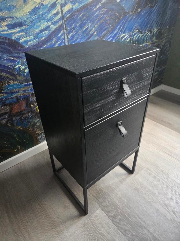 Woood kastje hout zwart, Ophalen, Zo goed als nieuw, Minder dan 45 cm, 70 cm of meer
