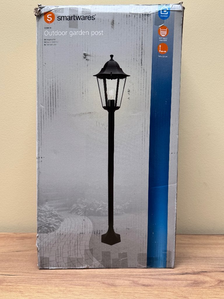 Smartwares Outdoor Garden Post – Klassieke Lantaarnpaal 130, Tuin en Terras, Gebruikt, Staande lamp, Ophalen of Verzenden, Netvoeding