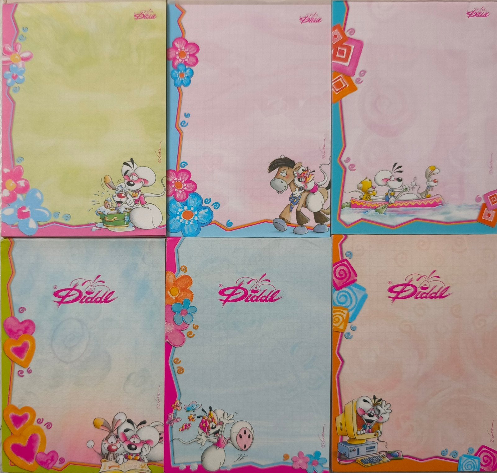 6 diddl blaadjes - A6 kleur, Verzamelen, Diddl, Ophalen of Verzenden, Papier, Kaart of Schrift