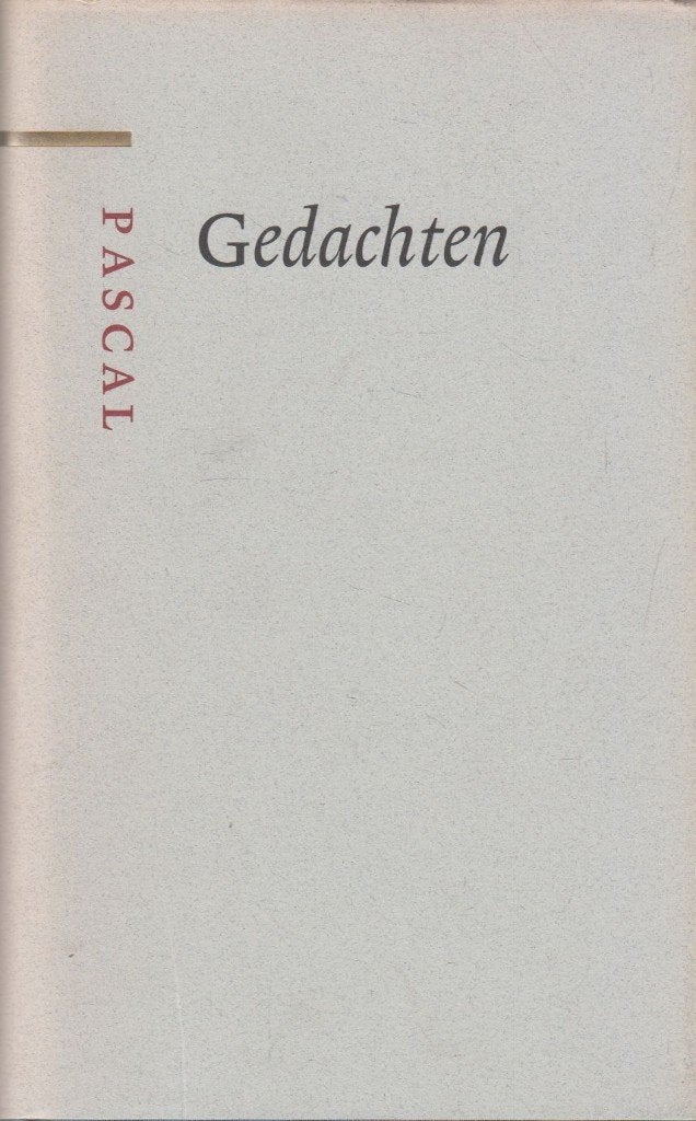 Gedachten (Pascal), Boeken, Blaise Pascal, Ophalen of Verzenden, Zo goed als nieuw, Overige onderwerpen