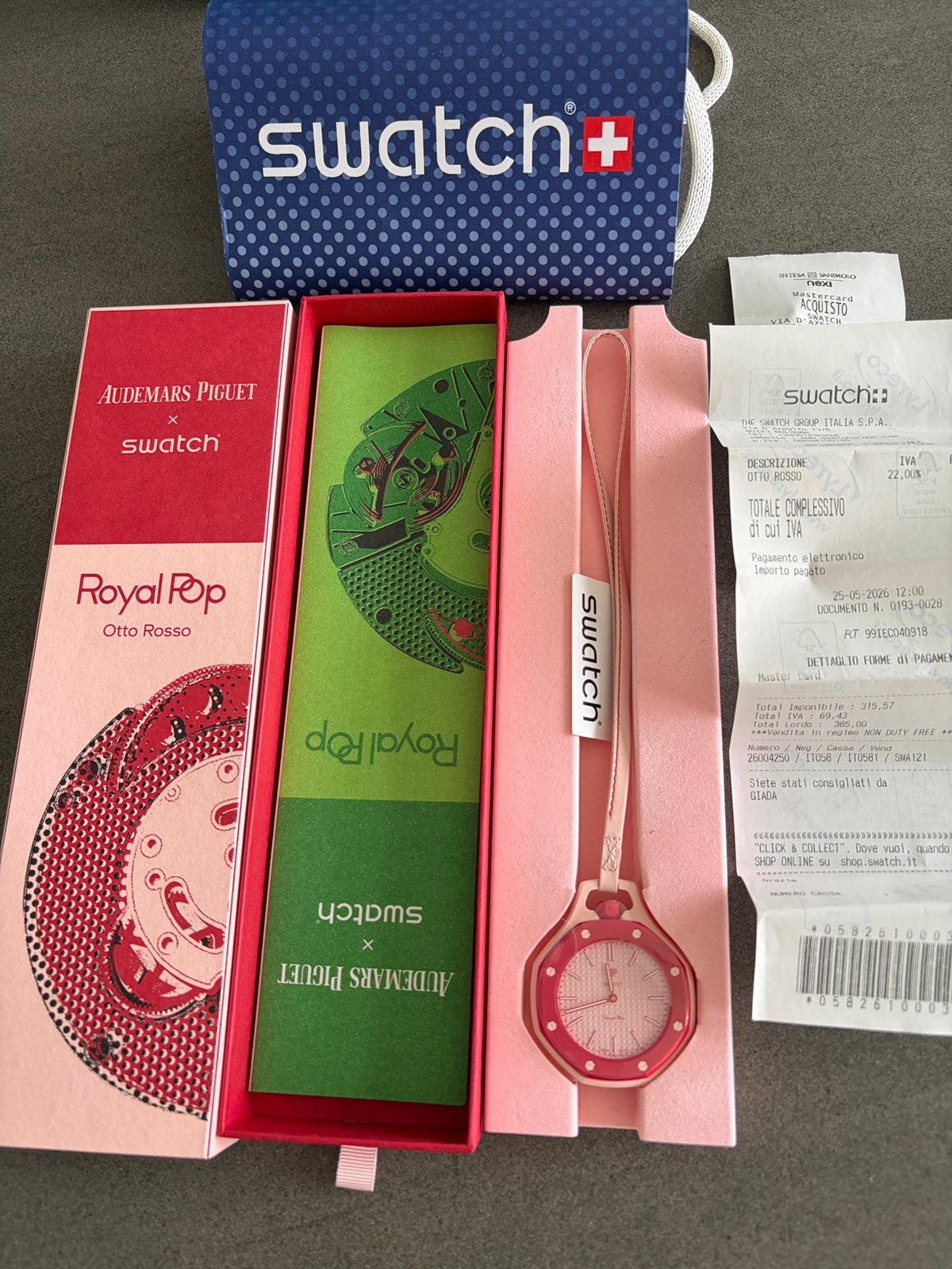 Ap x swatch royal pop otto rosso. Audemars piguet, Ophalen of Verzenden, Nieuw