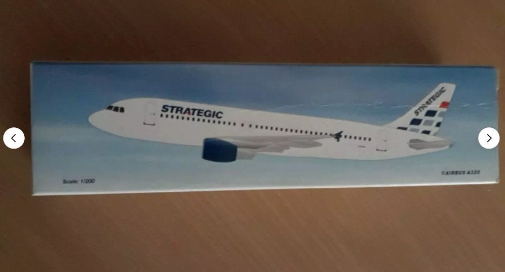 Strategic Airlines Airbus A320 1/200 schaalmodel vliegtuig, Ophalen of Verzenden, Nieuw, Schaalmodel