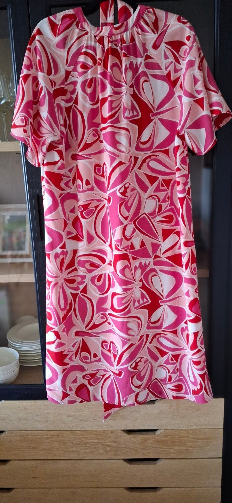 Geisha viscose jurk maat 42, Kleding | Dames, Carnavalskleding en Feestkleding, Ophalen of Verzenden, Zo goed als nieuw, Maat 42/44 (L)