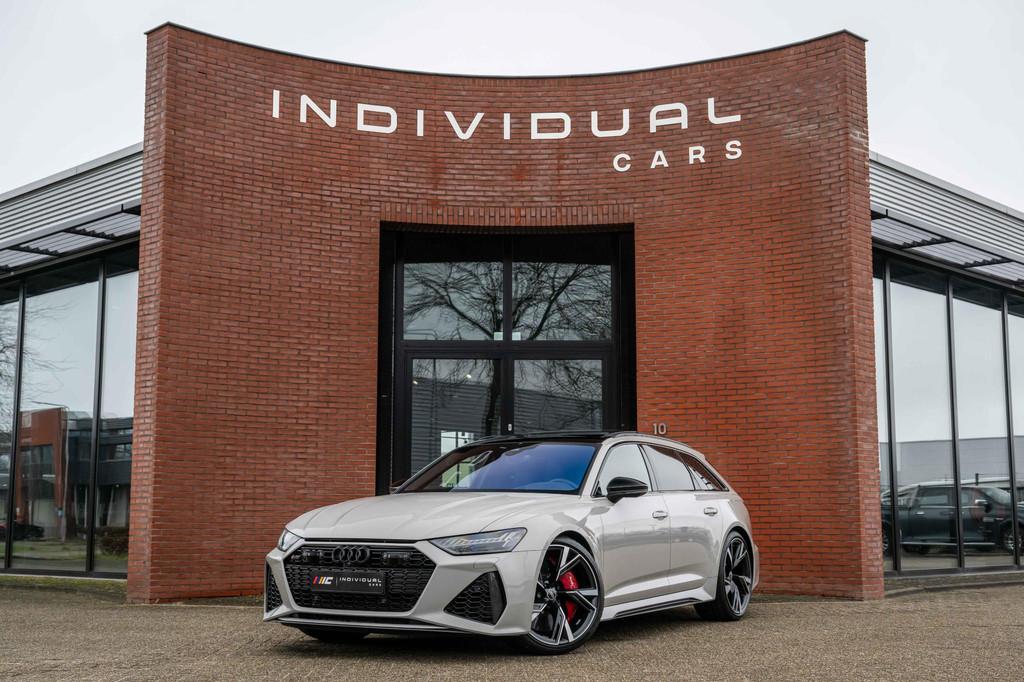 Audi RS6 Avant 4.0 TFSI quattro Kreide RS Dynamic Plus 305km, Auto's, Audi, Bedrijf, Te koop, RS6, 360° camera, 4x4, ABS, Adaptive Cruise Control