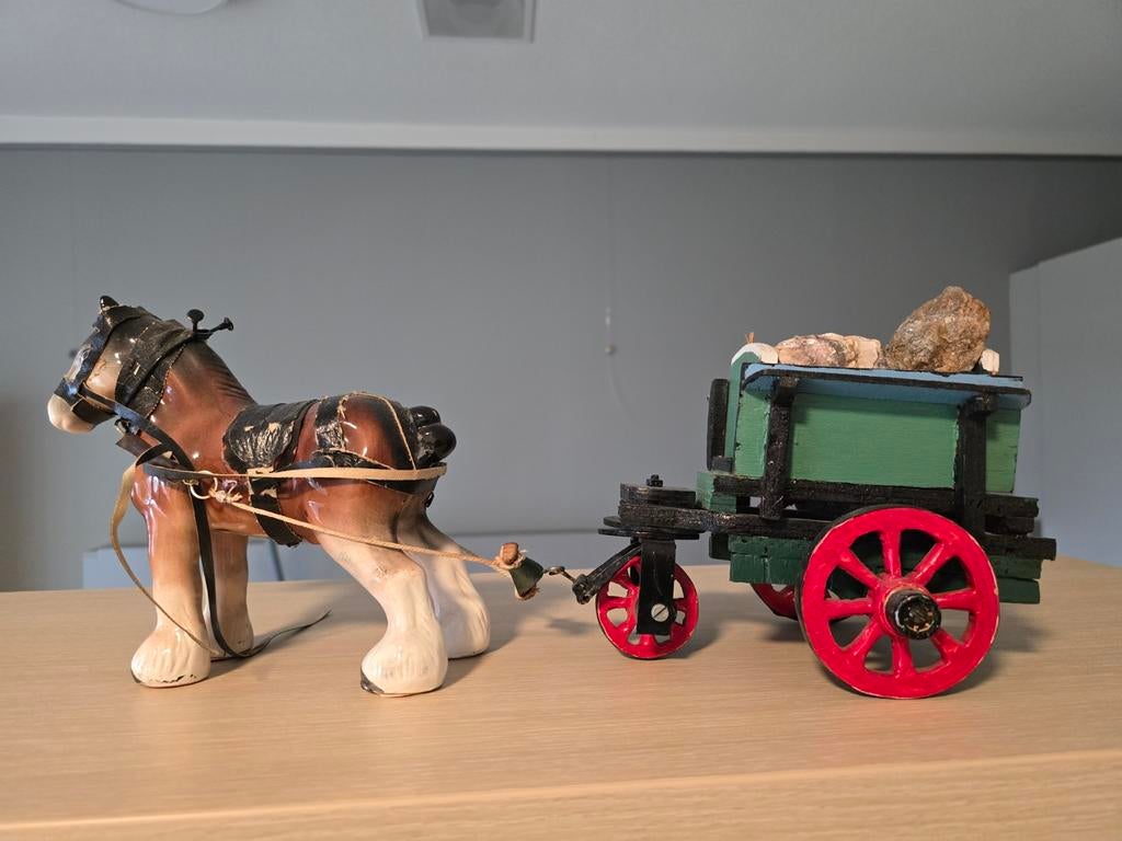 Paard met kar, Ophalen of Verzenden