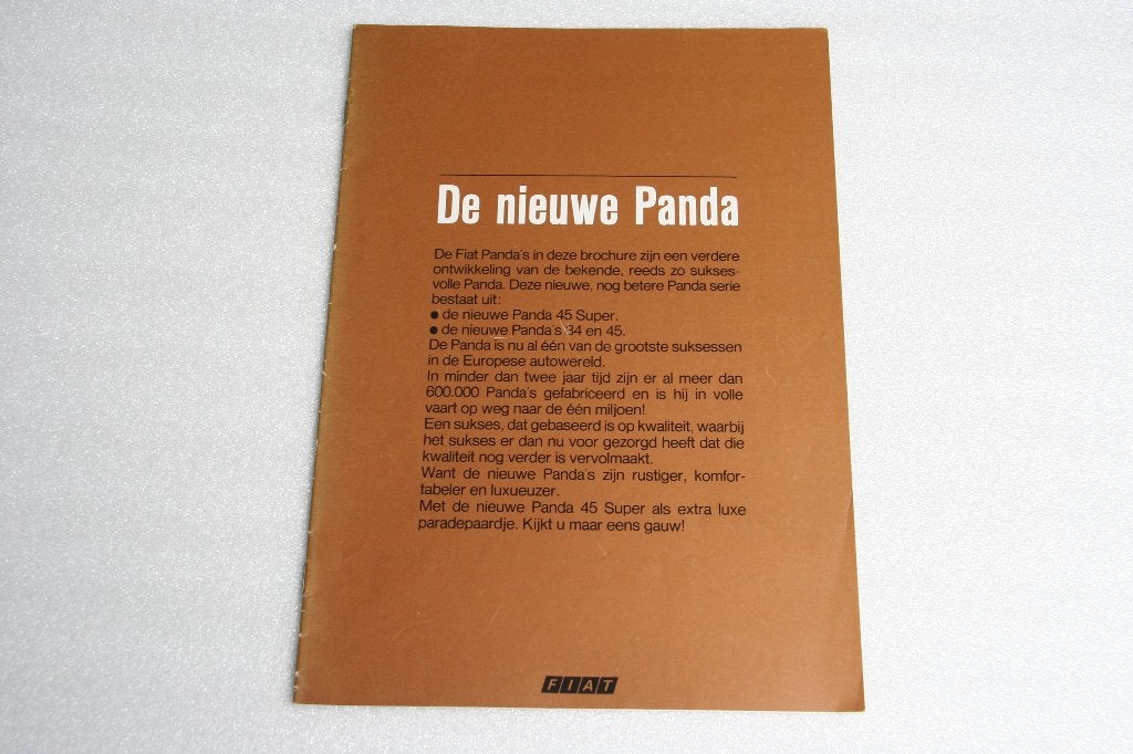 Folder Fiat Panda (01-1983) (52), Boeken, Ophalen of Verzenden, Nieuw, Overige merken