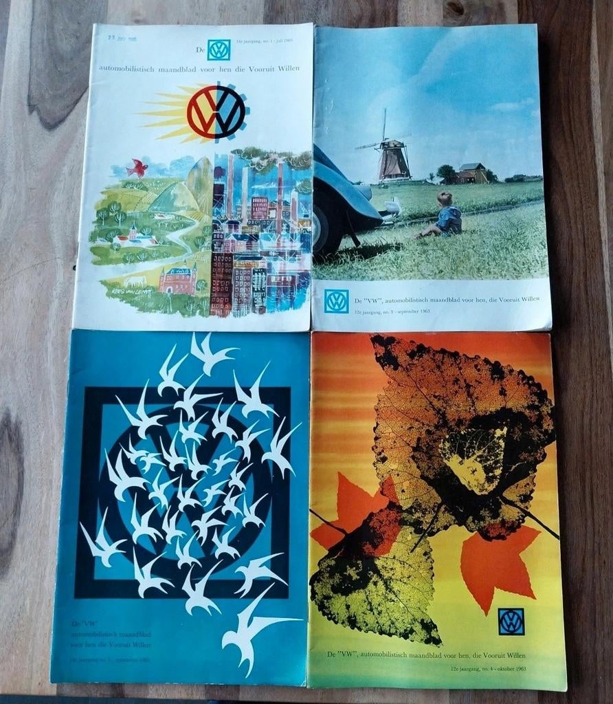 Vintage oude volkswagen maandbladen NL 1963-1965, Verzamelen, Ophalen of Verzenden, Gebruikt, Auto's
