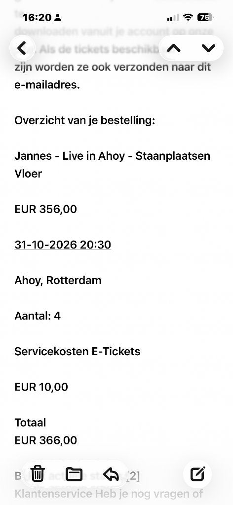 Concert Jannes 31 oktober, Tickets en Kaartjes, Drie personen of meer, Oktober, Overige typen