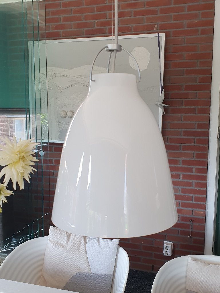 Caravaggi P2 hanglamp opaal - FRITZ HANSEN, Ophalen, Zo goed als nieuw, Glas, E27 (groot)
