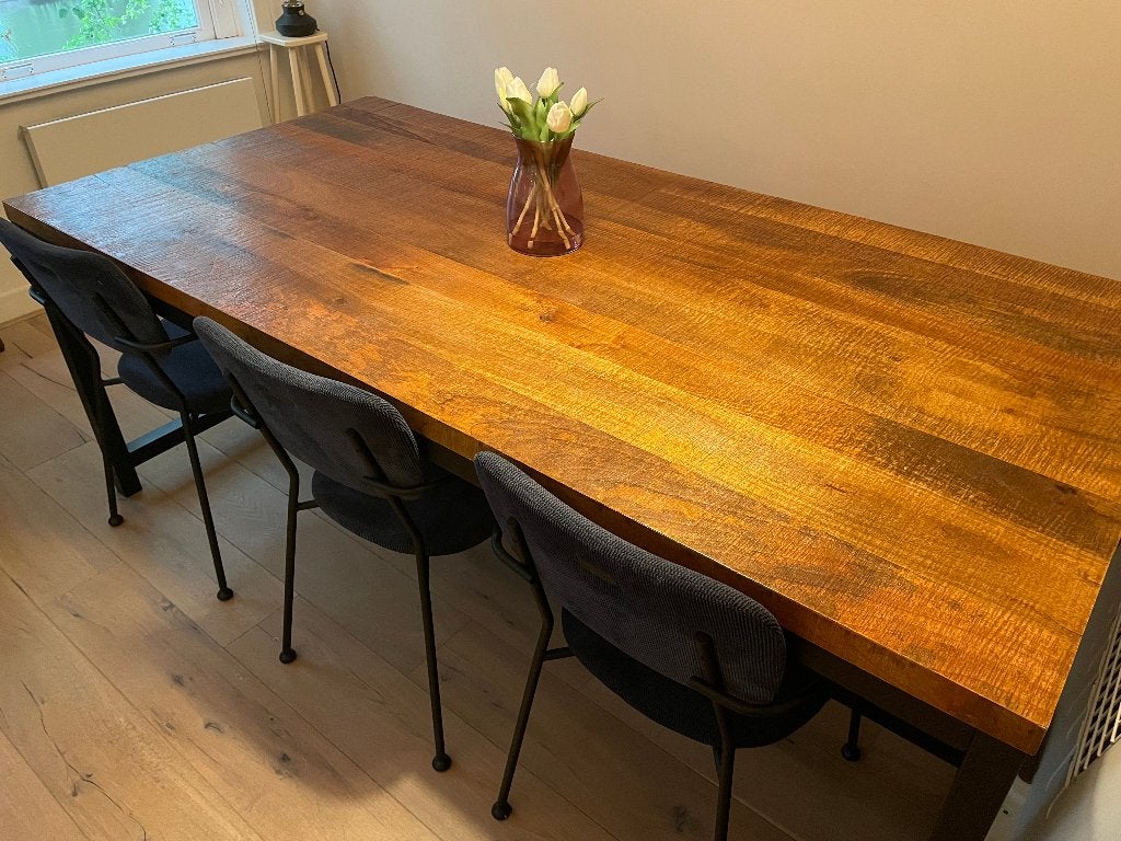 Dining Table Arnhem – Solid Mango Wood – 200 x 100 cm, Ophalen, 200 cm of meer, 50 tot 100 cm, Zo goed als nieuw