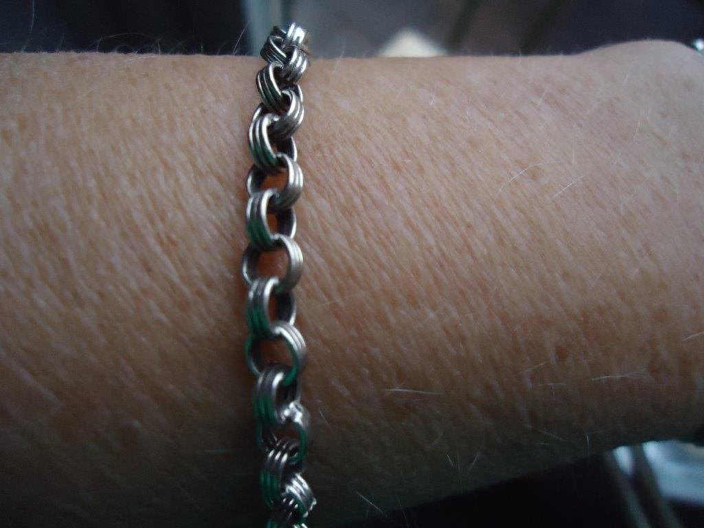 mooie echt zilveren armband jasseron schakeltje 925 21cm, Ophalen of Verzenden, Gebruikt, Zilver, Zilver