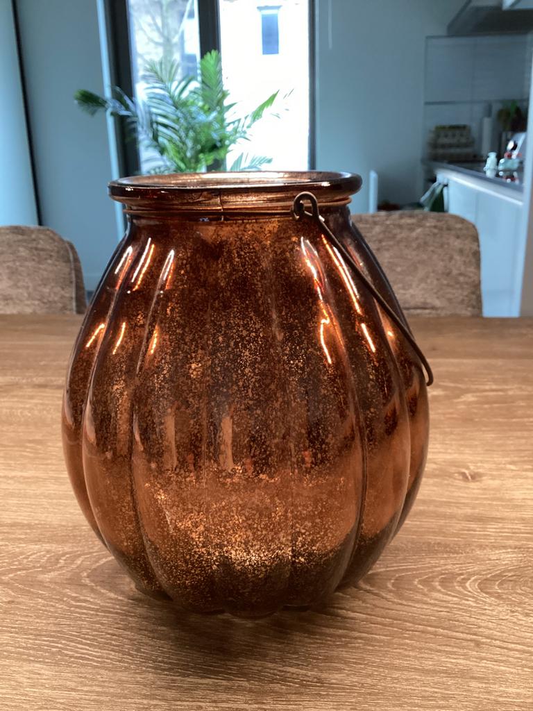 Mooie grote bronzen kaarsenhouder, kandelaar, vaas, Huis en Inrichting, Woonaccessoires | Vazen, Overige kleuren, Ophalen of Verzenden