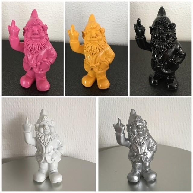 Orginele Stoobz Design F*ck You kabouter 10 cm Nieuw!, Zwart, Nieuw, Kunststof, Ophalen of Verzenden
