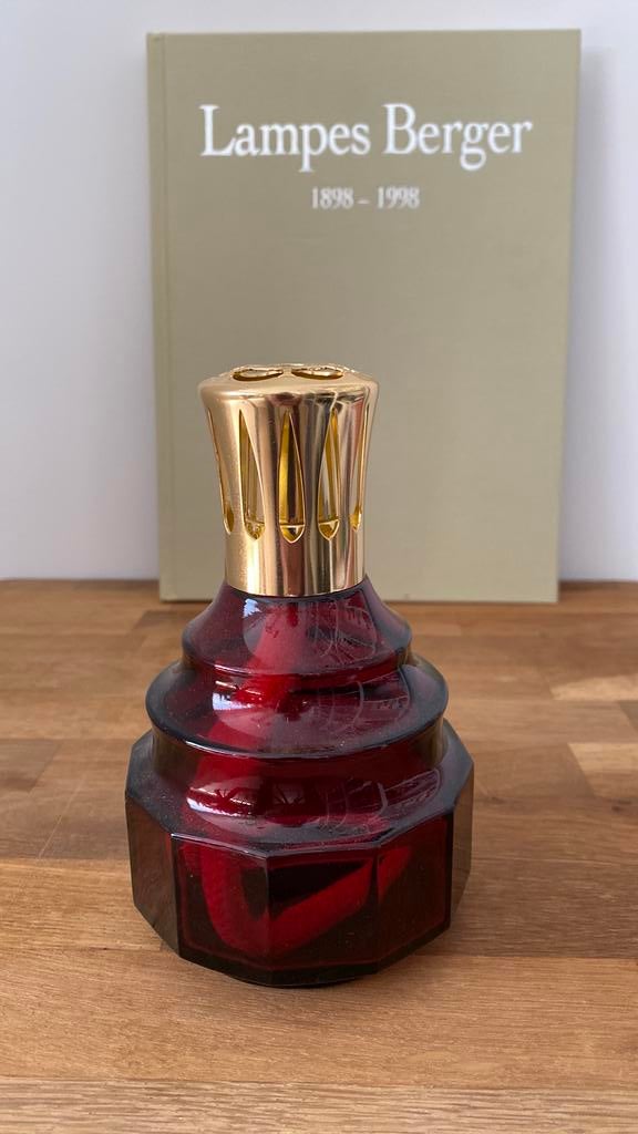 Lampe Berger/ Maison Berger geurbrander Ondine rubis, Ophalen of Verzenden, Zo goed als nieuw, Modern, Glas