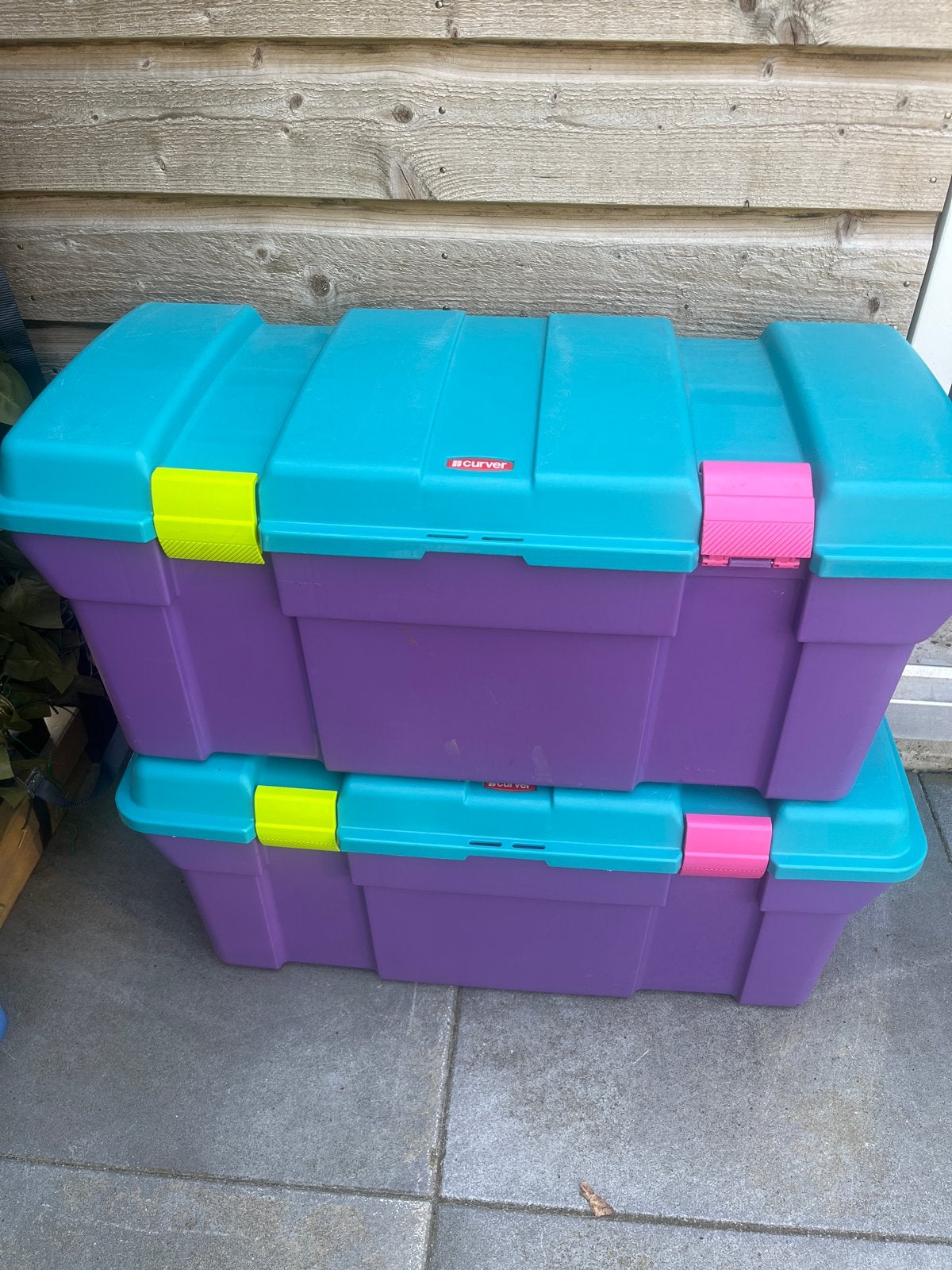 2x Curver Opbergbox, Huis en Inrichting, Woonaccessoires | Kisten, Zo goed als nieuw, 50 tot 75 cm, 50 tot 100 cm, Kunststof, Ophalen of Verzenden