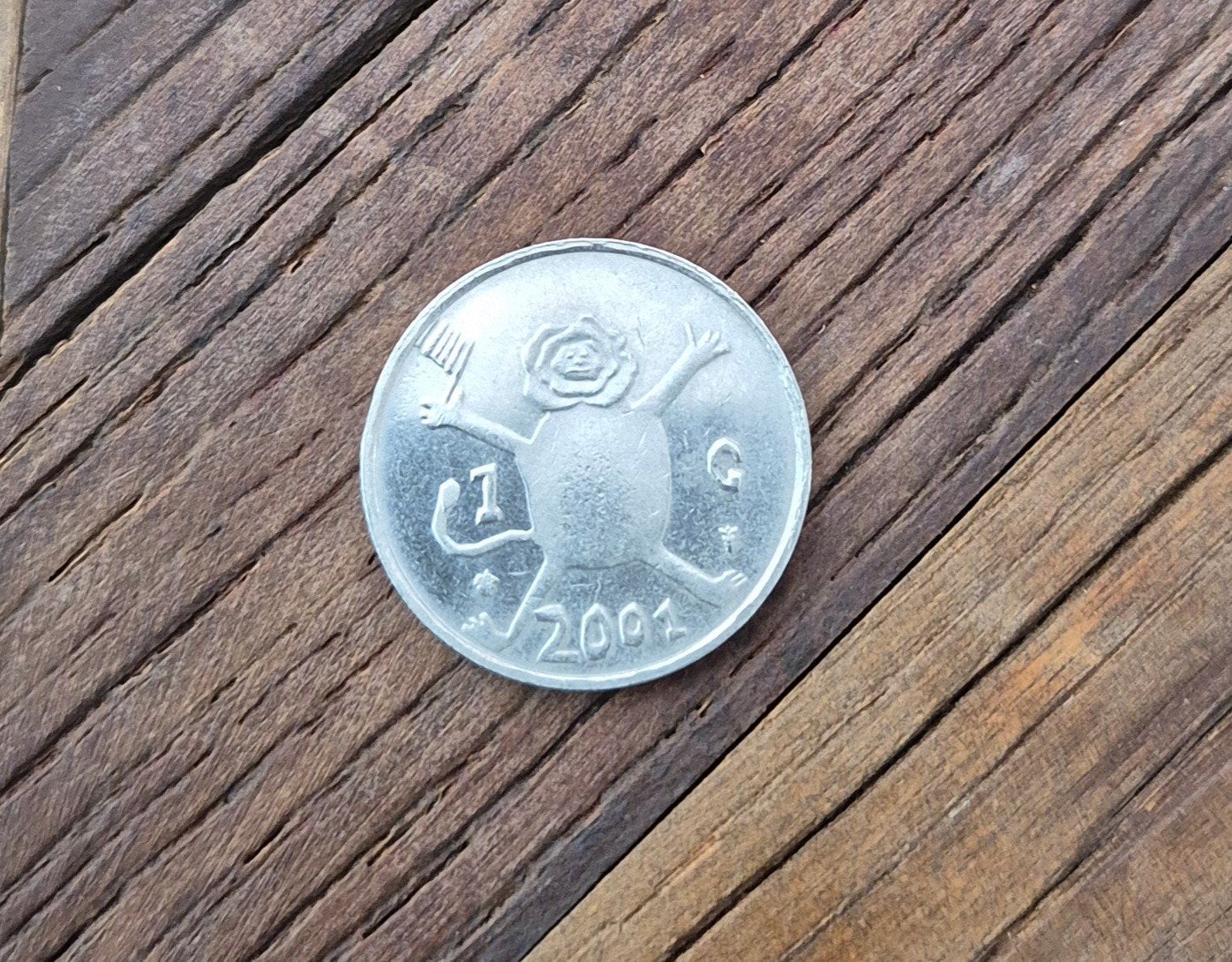 Laatste (loeki)gulden uit 2001, Ophalen of Verzenden, Koningin Beatrix, 1 gulden, Losse munt