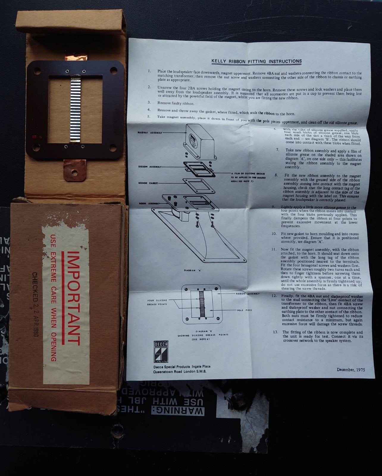 1x NOS Decca London Ribbon DK30 SW8