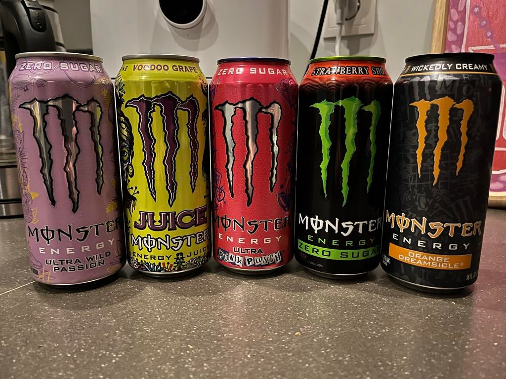 6x Nieuwe Lege Monster Energy blikken, Diversen, Ophalen of Verzenden