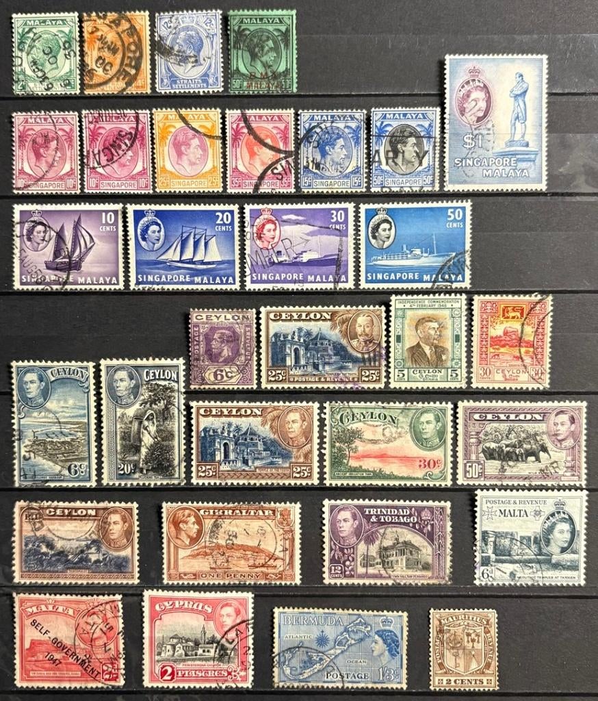 BRITSE OVERZEESE GEBIEDEN vanaf KLASSIEK gestempeld.  Vanaf:, Postzegels en Munten, Postzegels | Volle albums en Verzamelingen