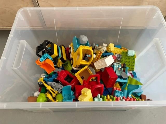 Grote LEGO DUPLO partij (met oa bouwplaats en boerderij), Gebruikt, Overige thema's, Ophalen of Verzenden, Meerdere sets