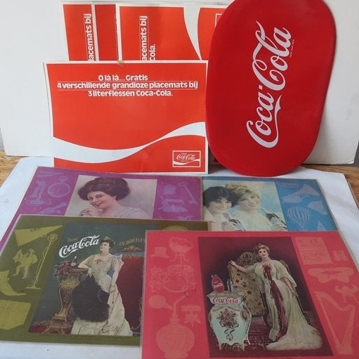 Coca Cola placemats vintage retro PARTIJ PRIJS, Ophalen of Verzenden, Gebruikt, Gebruiksvoorwerp