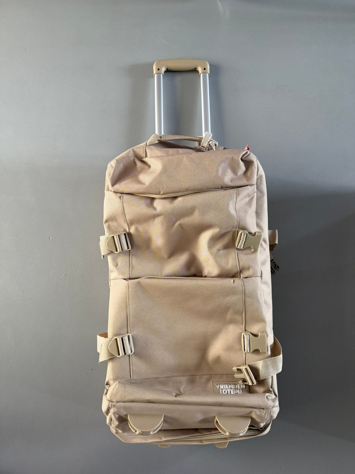 Rol koffer beige kanvas, Beige, Nieuw, Ophalen of Verzenden, 60 tot 80 cm