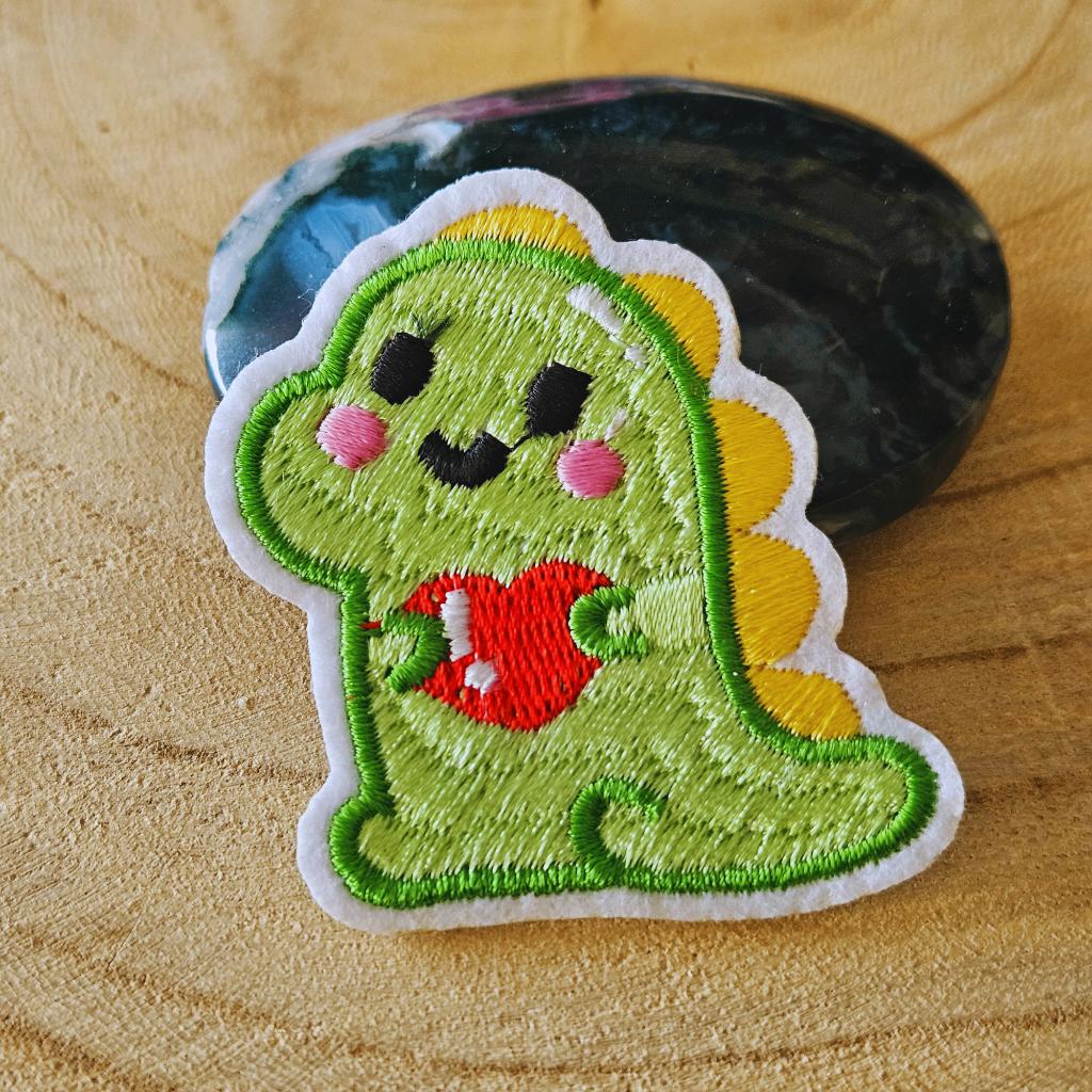 Strijk embleem applicatie Patch Dino, D, Nieuw, Ophalen of Verzenden, D