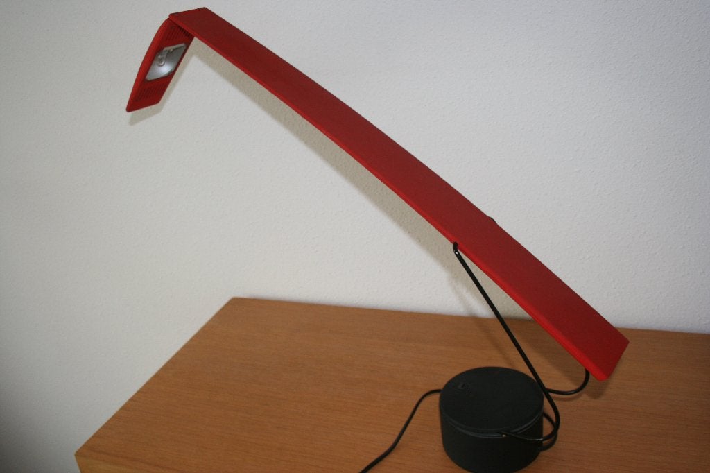 PAF Vintage Rode Bureau lamp PAF  Design Marco Barbaglia, Bureaulamp, Overige merken, Overige fittingen, Ophalen of Verzenden