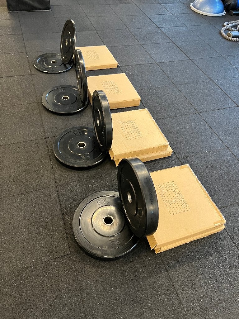 Bumperplates 100kg voordeelset / bumper plates, Ophalen, Nieuw, Benen, Halterschijven