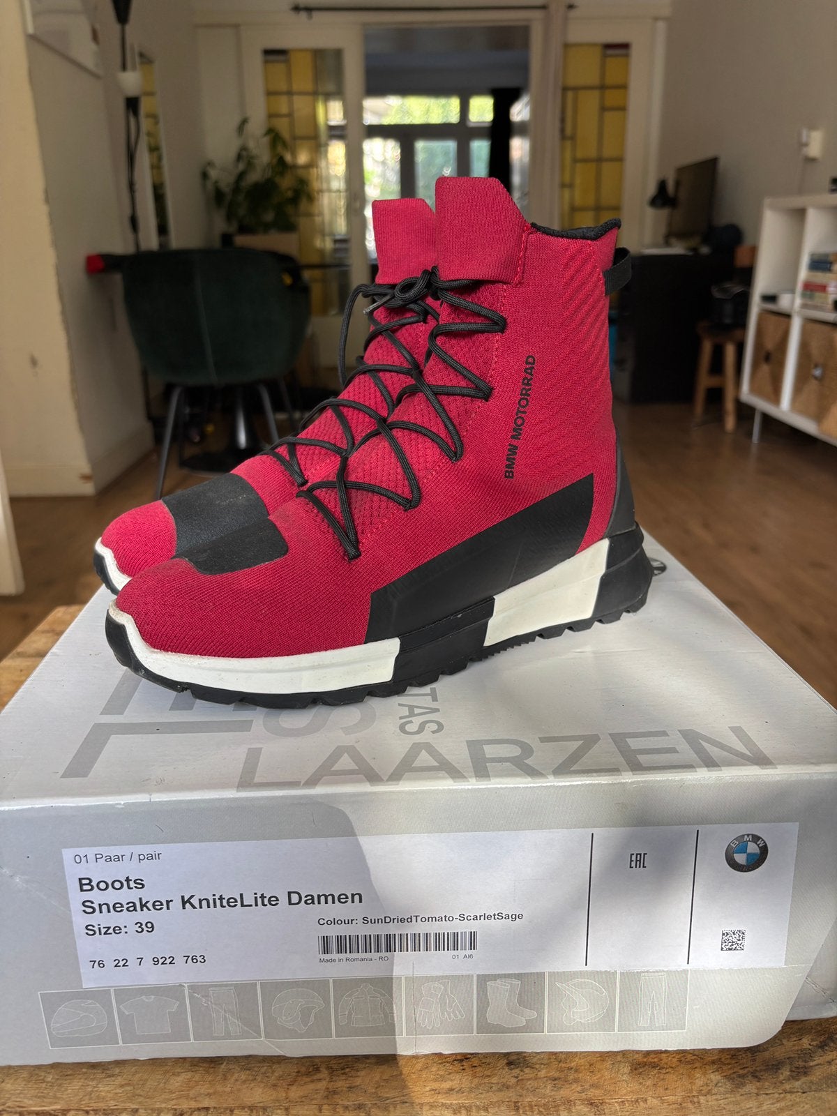BMW Motorrad KnitLite motorsneakers dames maat 39, Motoren, Ophalen of Verzenden, Tweedehands, Dames, Laarzen