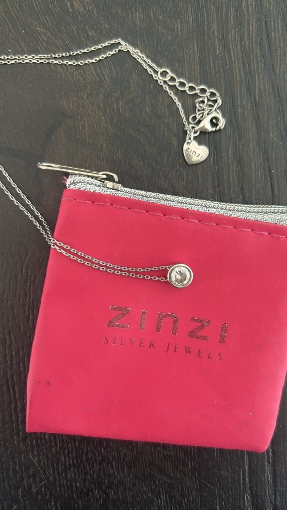 Zinzi ketting met hanger, Met hanger, Ophalen of Verzenden, Zo goed als nieuw, Zilver