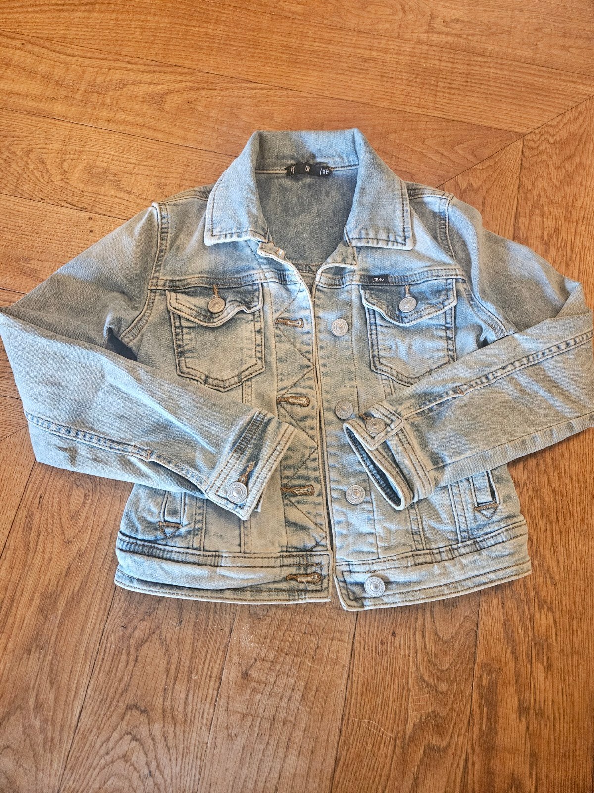 LTB spijkerjasje voor meisjes, maat 122/128, slim fit, Gebruikt, LTB, Meisje, Ophalen of Verzenden