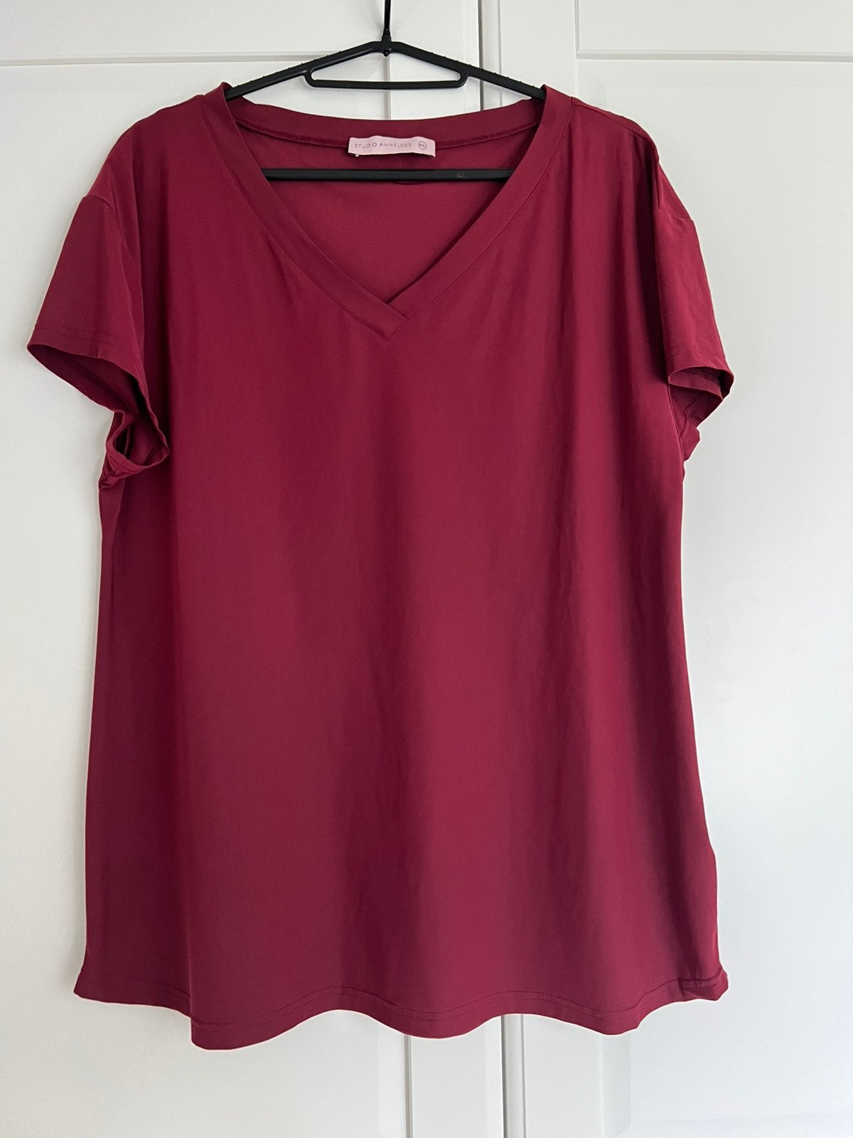 Studio anneloes roller shirt XXL bordeaux rood, Maat 46/48 (XL) of groter, Ophalen of Verzenden, Zo goed als nieuw, Korte mouw
