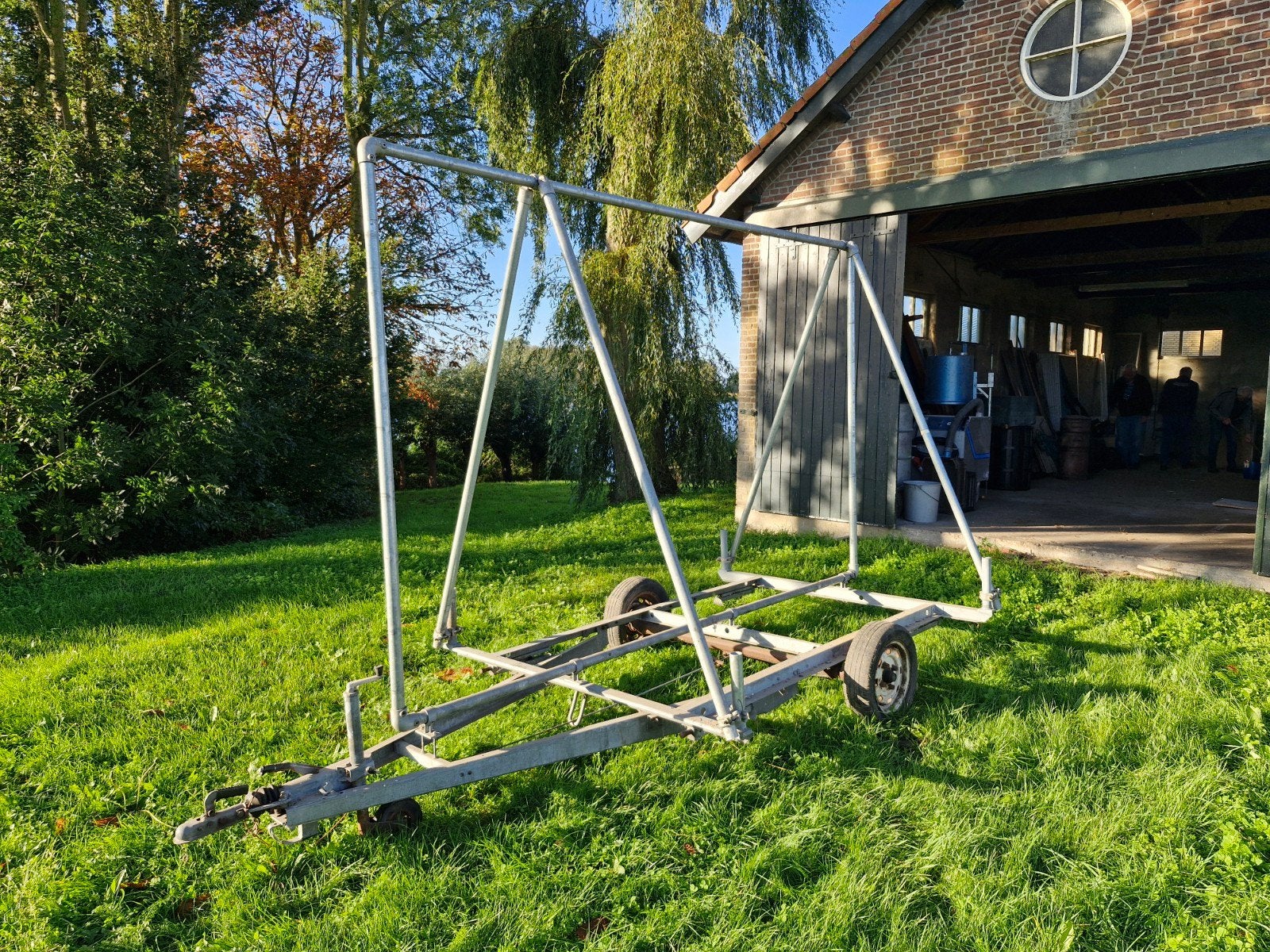 Aanhanger voor reclamebanner of spandoek, Ophalen, Gebruikt